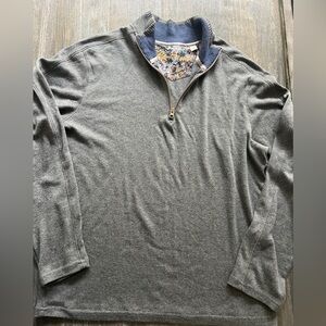 ROBERT GRAHAM men’s 1/4 zip pullover sweater , sz M
